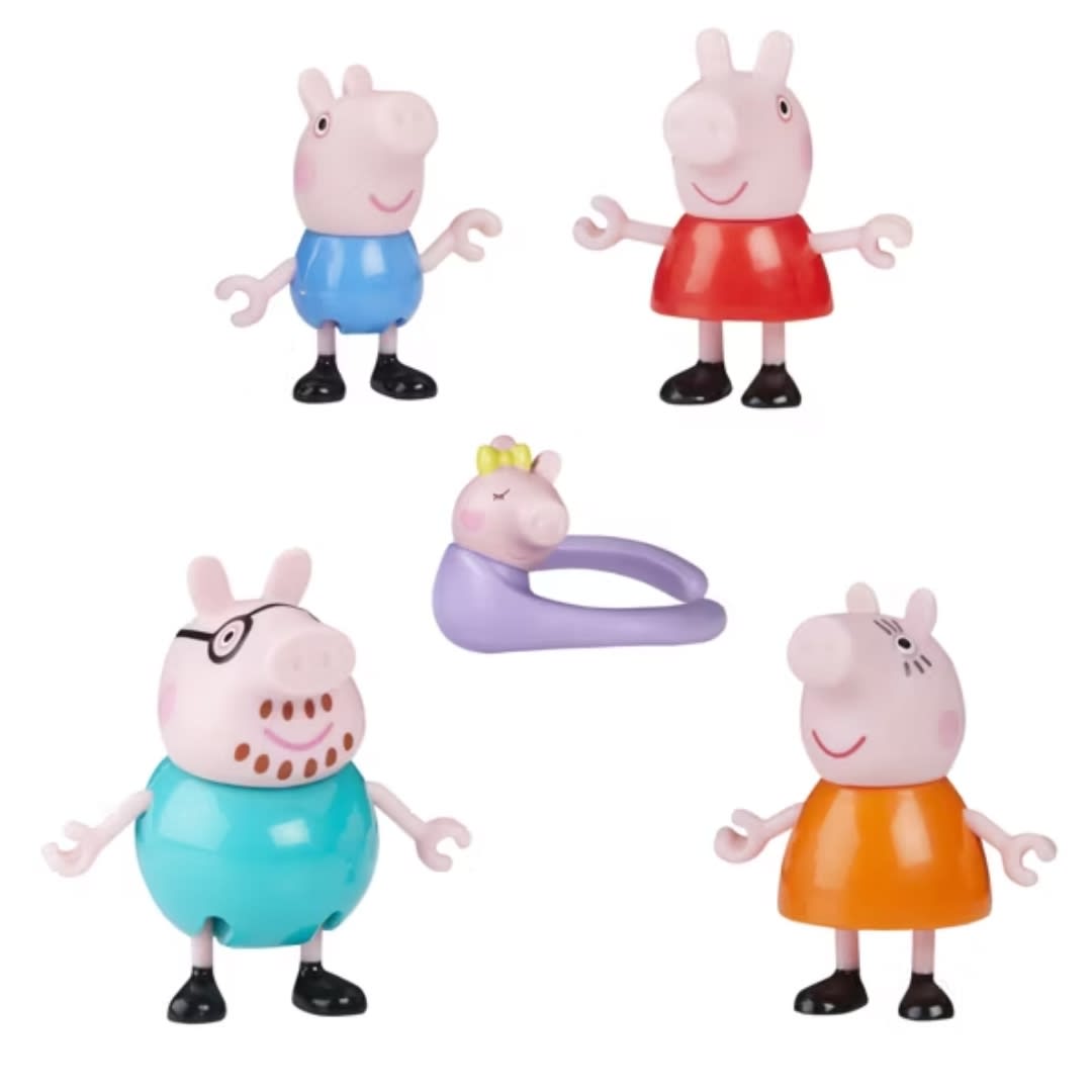 Set de Mini Figuras Peppa Pig Familia con Evie la Hermanita Juguete Infantil2