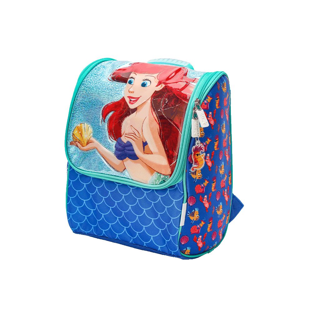 Pack Escolar Maleta Princesa Ariel La Sirenita Azul Oficio3