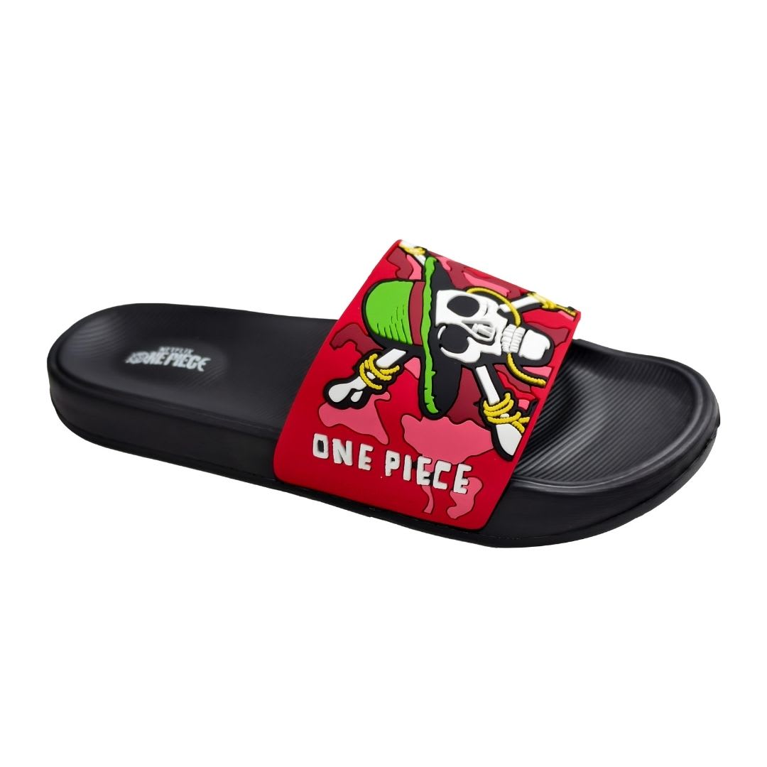 Sandalias Playeras Hombre One Piece Luffy Negro 0