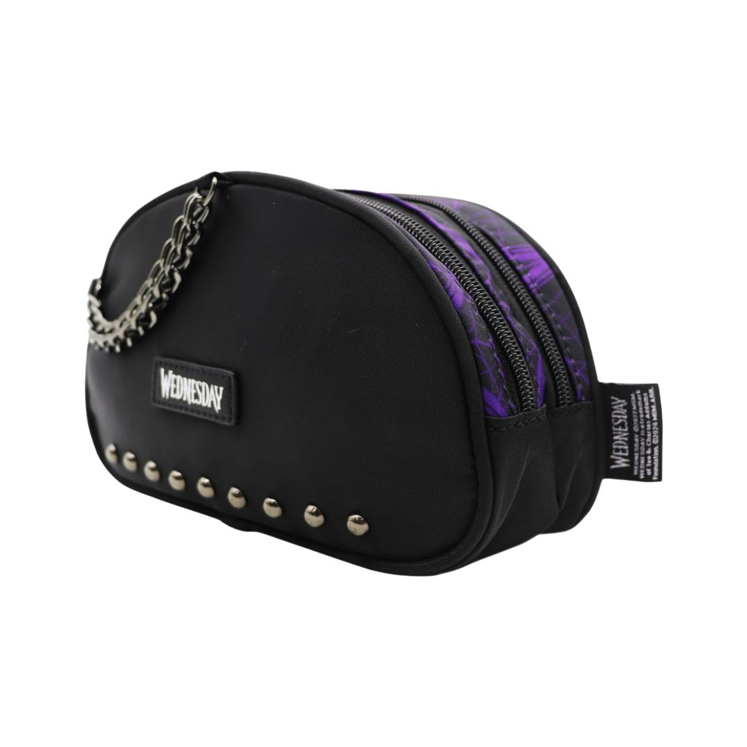 Cartuchera Merlina Addams Morado2