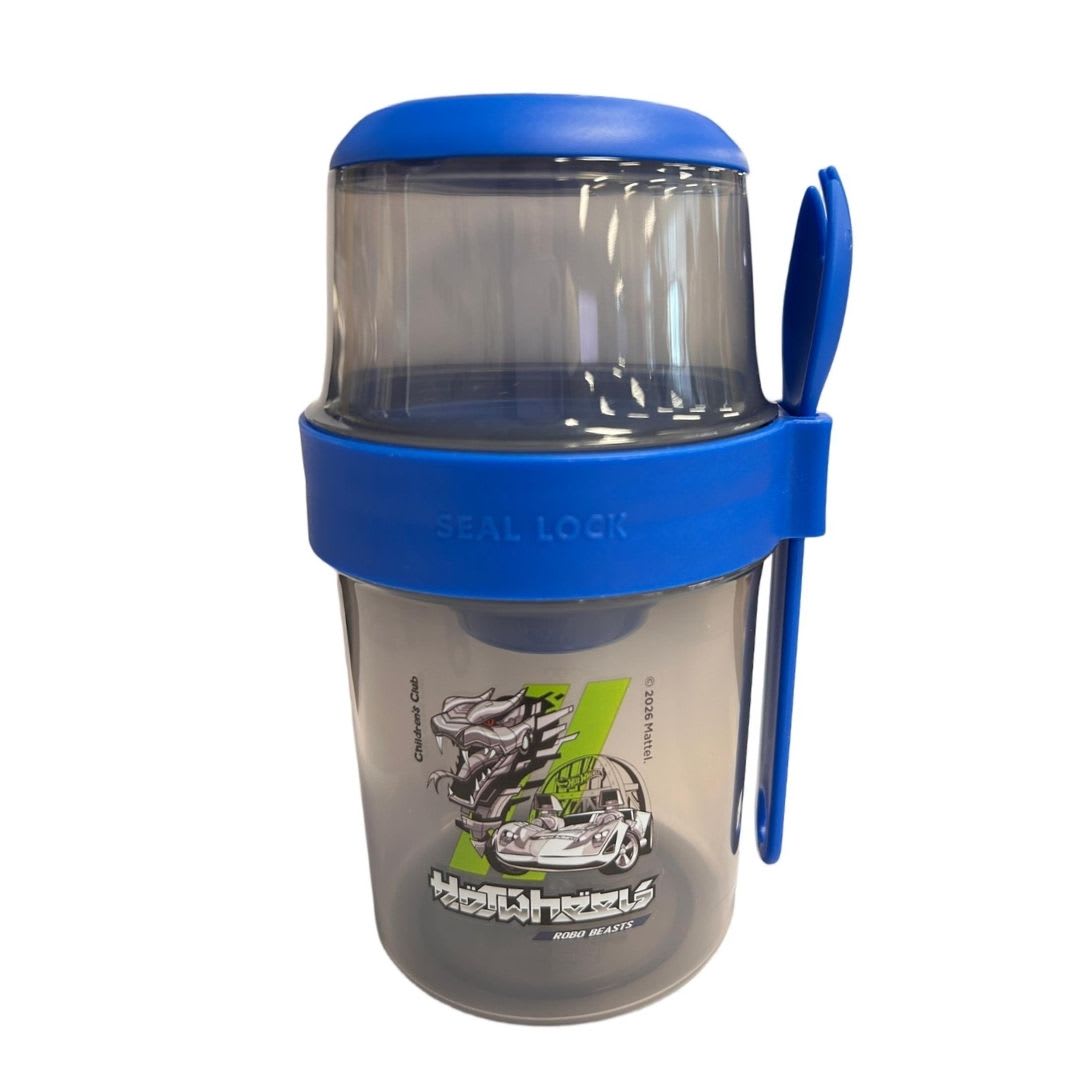 Vaso Yogurera Escolar Hot Wheels 310 ML + 560 ML 0