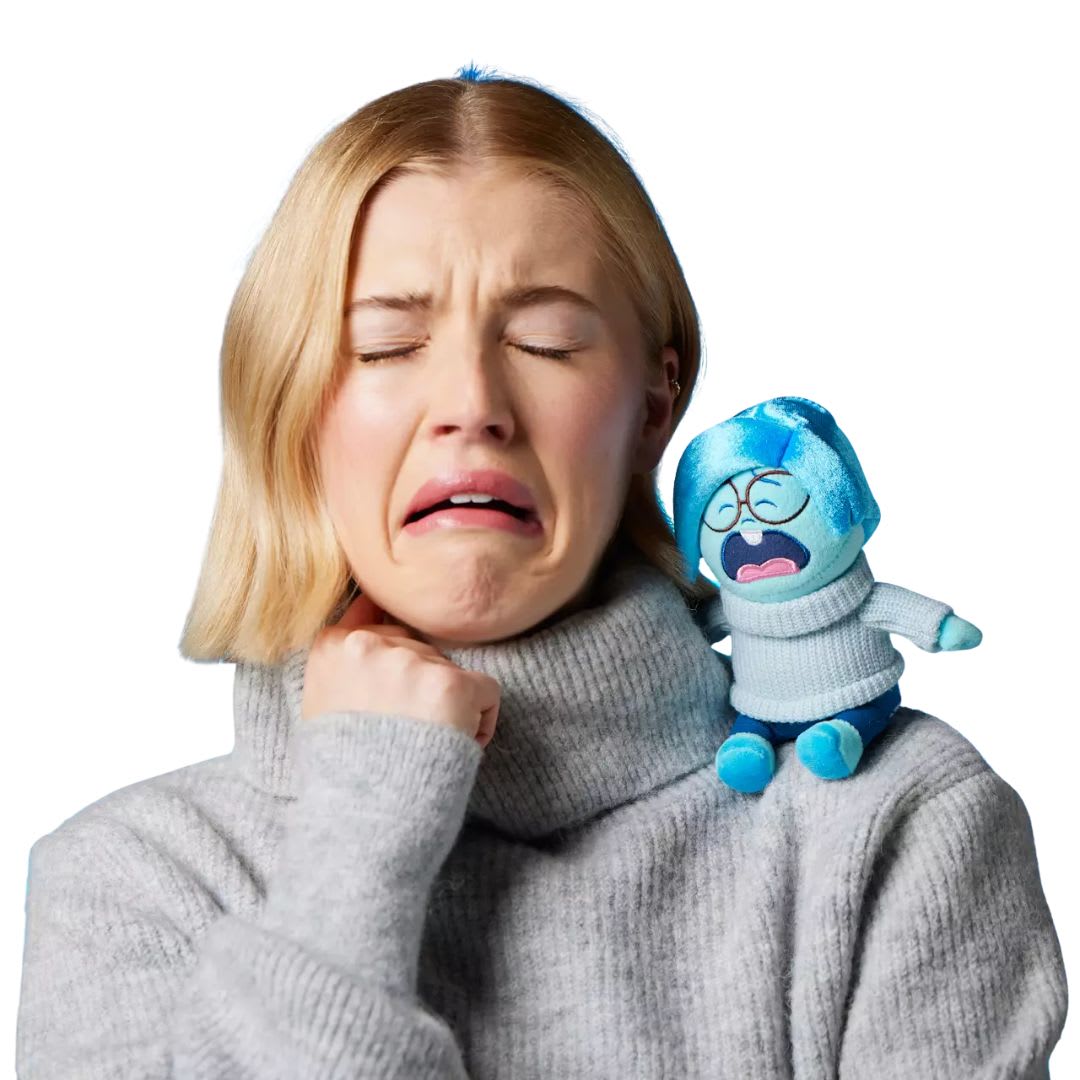 Disney Tristeza Peluche Mini Magnetico de hombro – Intensamente 2 – 15 cm4