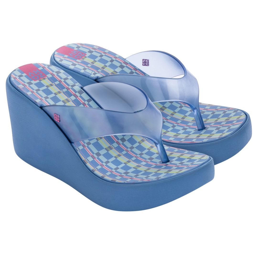 Sandalias Mujer Plataforma Zaxy Azul 0