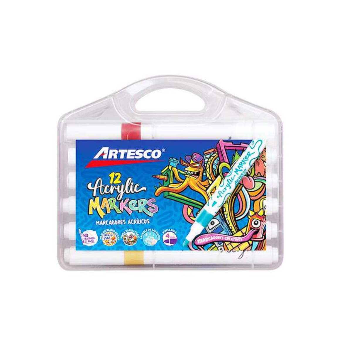 Pack Artesco 12 Plumones Acrilicos2