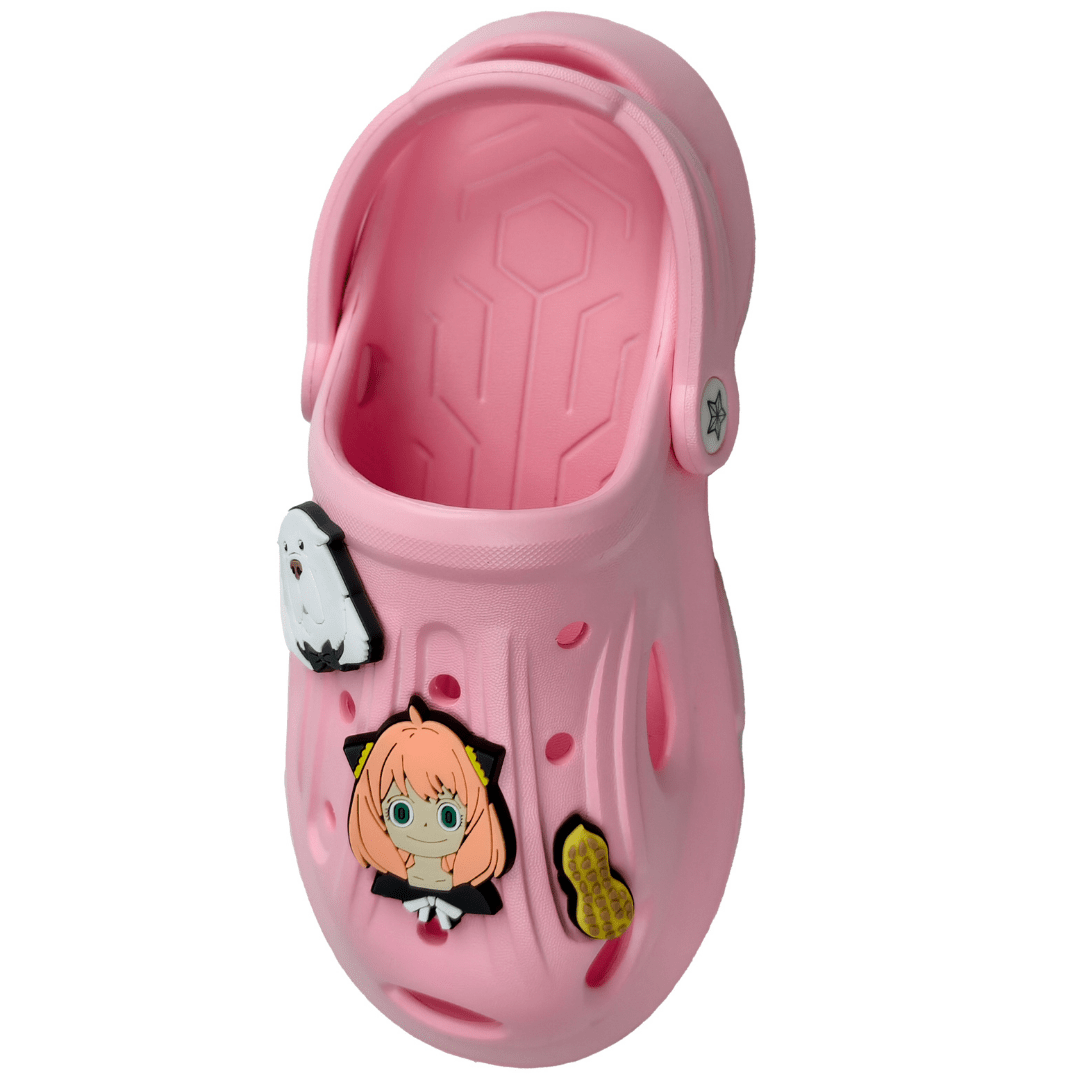 Sandalias Niña Clog Casual Spy x Family Anya Anime Rosado2