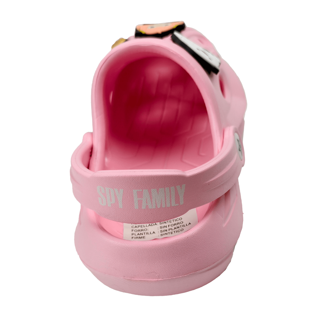 Sandalias Niña Clog Casual Spy x Family Anya Anime Rosado3
