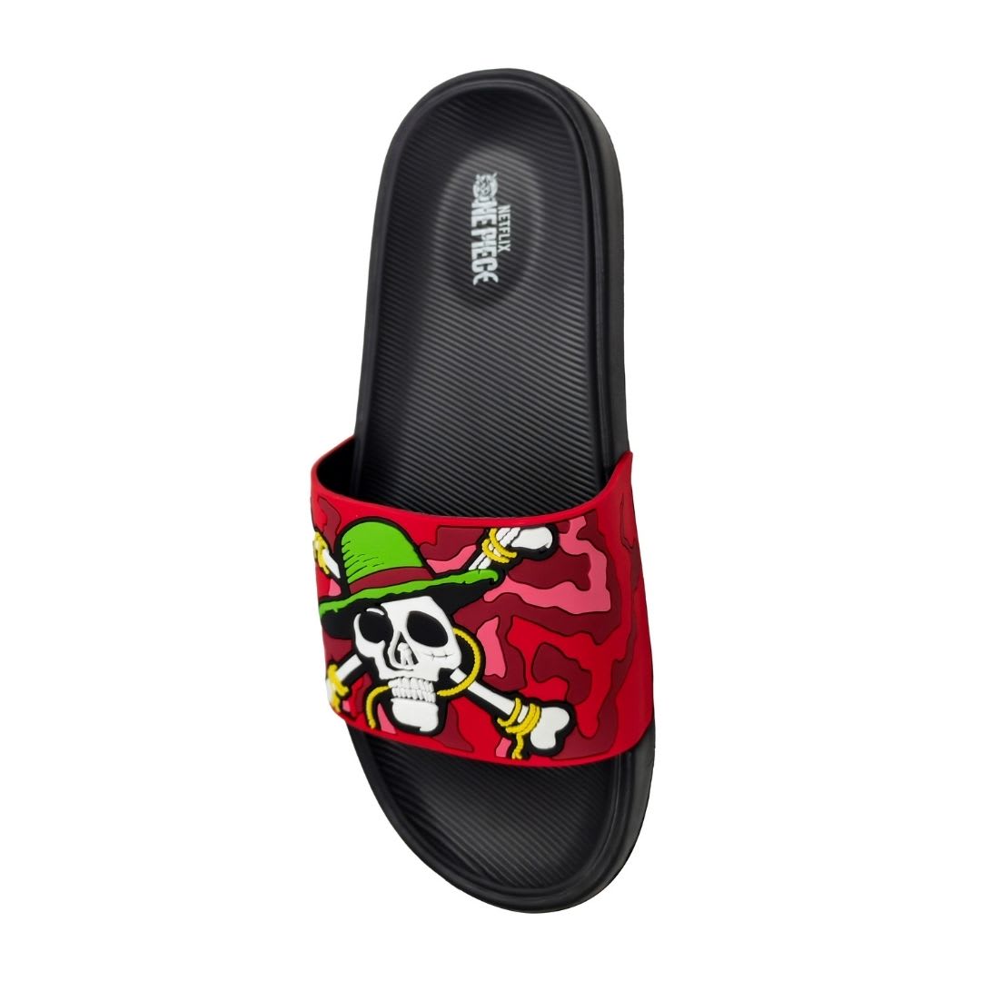 Sandalias Hombre Playeras One Piece Luffy Negro2