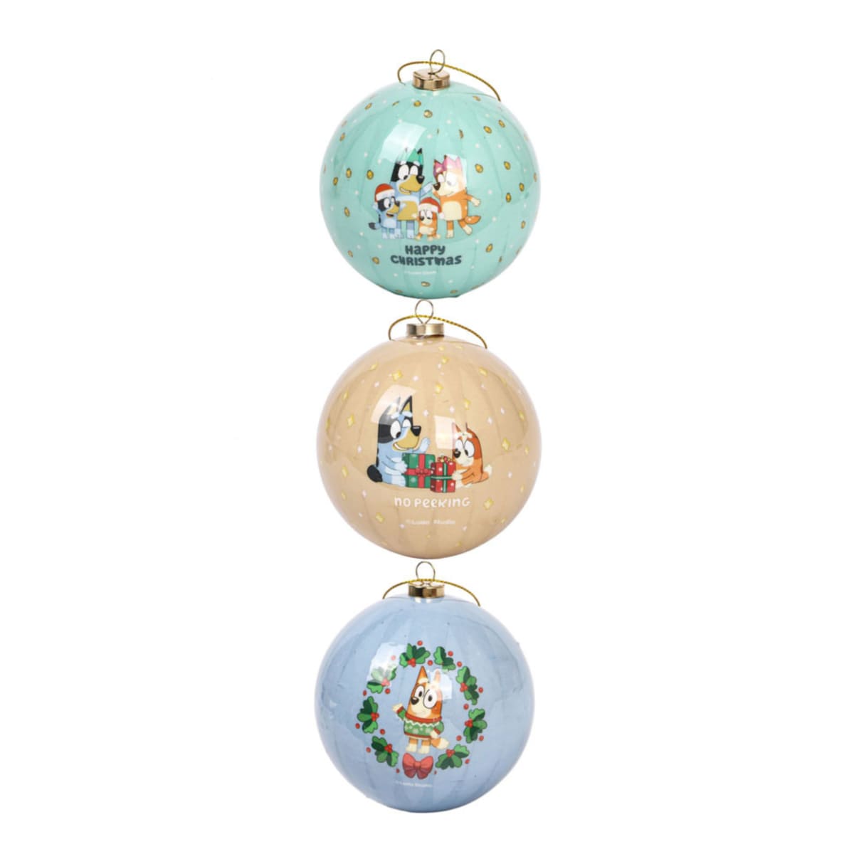 Set Bolas Navidad Arbol Bluey X3 unds 8cm Modelo 12