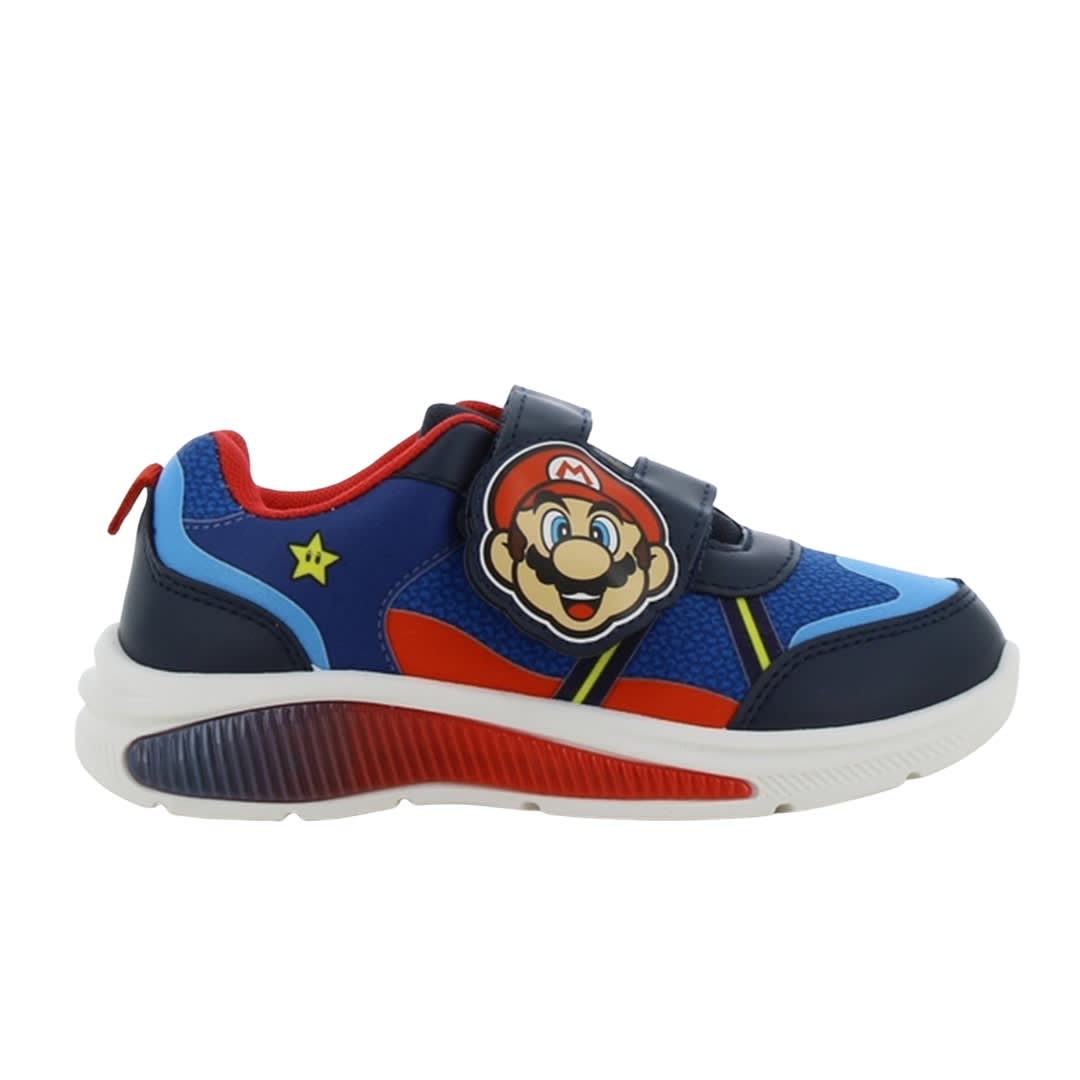 Zapatillas Niño Urbanas Mario Bros Rojo Con Luces 0