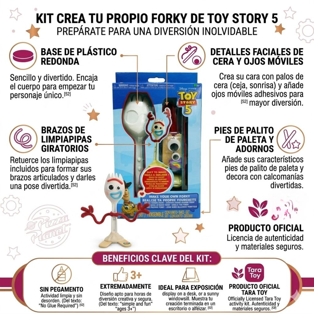 Forky Toy story 5 Set manualidades Crea tu propio muñeco2