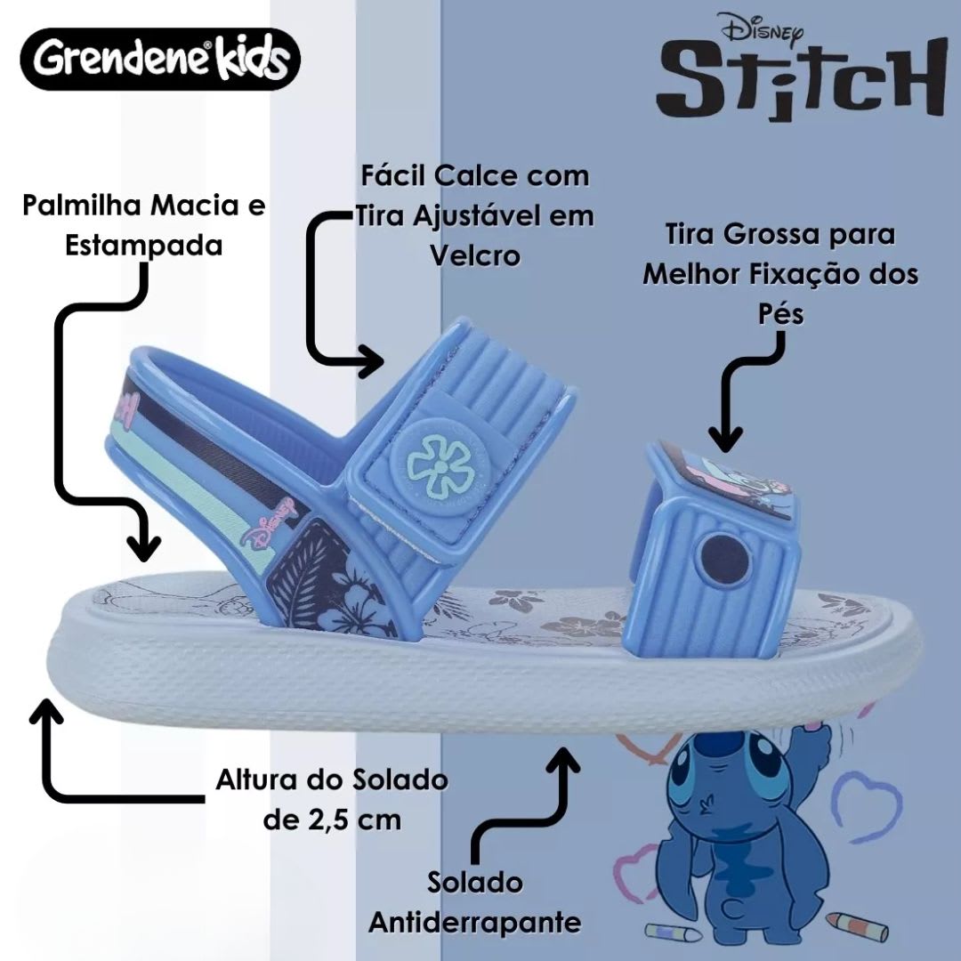 Sandalias Niña Playera Stitch Ipanema Celeste4