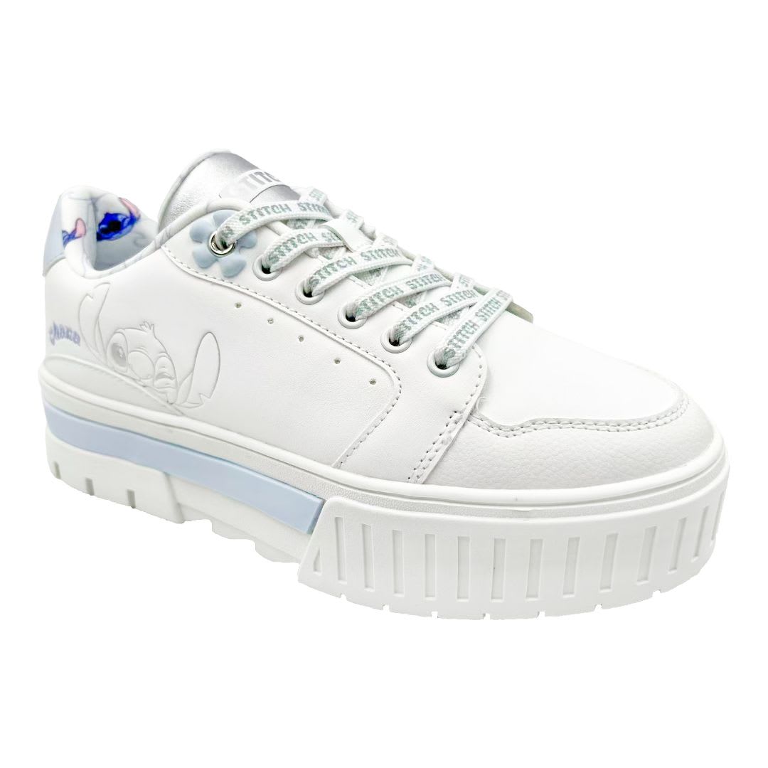 Zapatillas Casual Mujer Stitch Blanco3