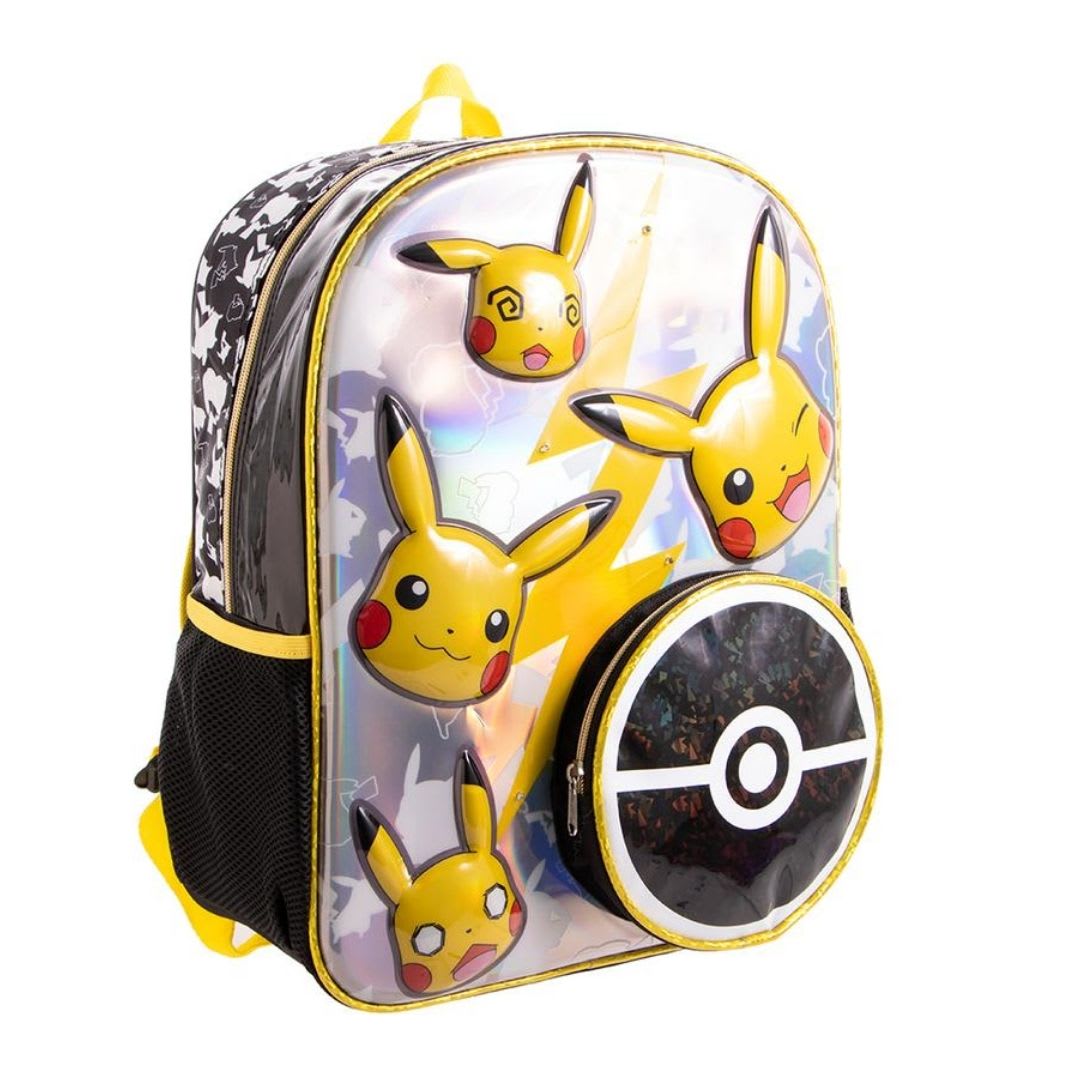 Mochila Escolar Oficio Pokemon 3D Pikachu con luces2