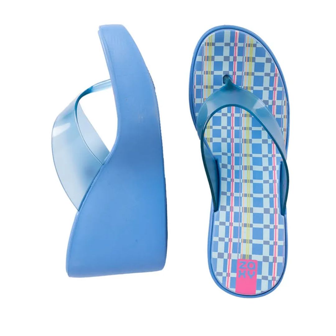 Sandalias Mujer Plataforma Zaxy Azul2
