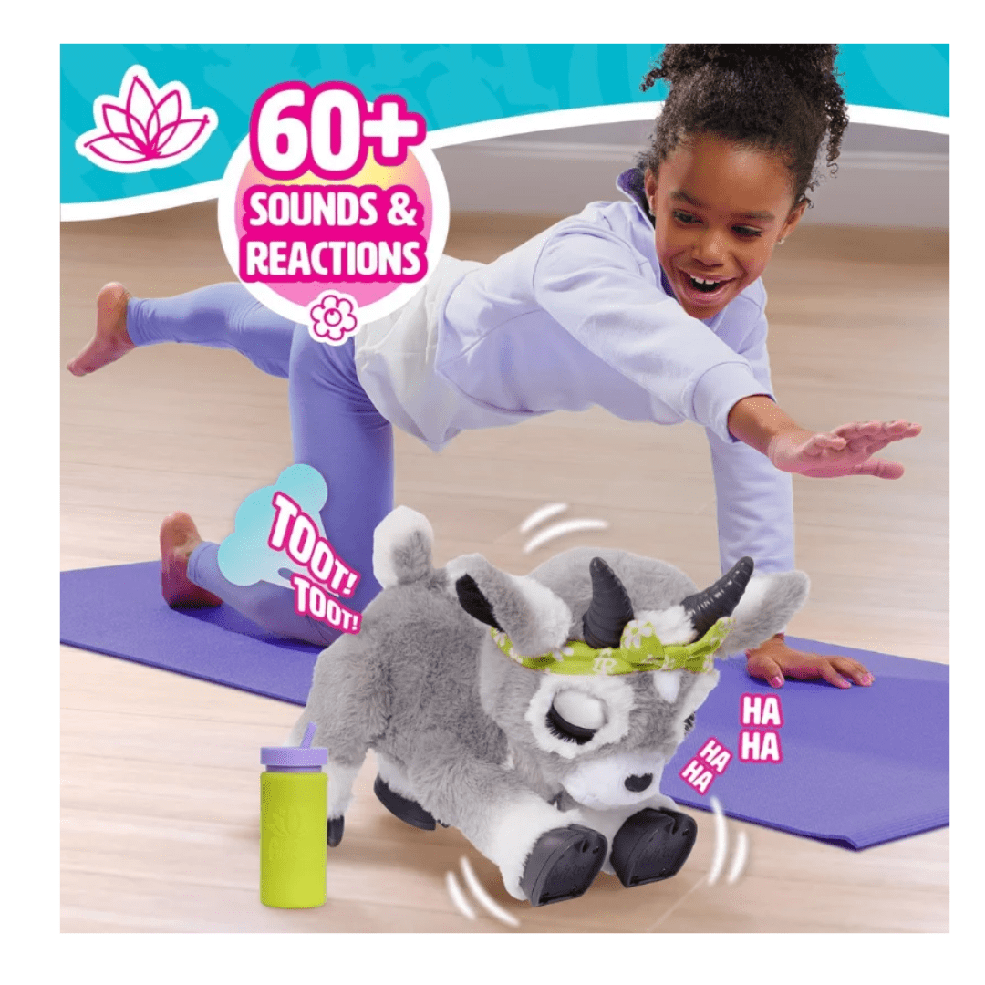 Peluche Interactivo Juguete Furreal La Cabra Daisy Yoga con sonidos y movimiento 29 cm2