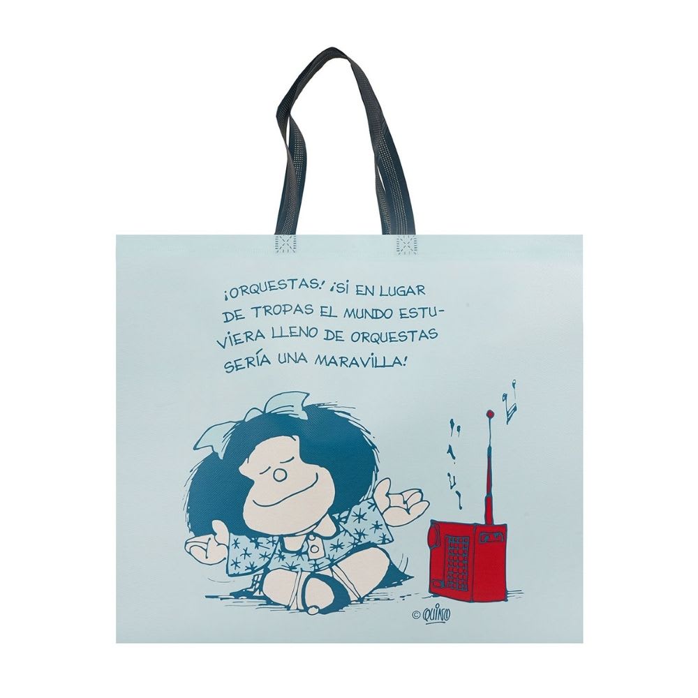 Bolsa Reutilizable Mafalda Azul 39 x 44 x 18 cm 0
