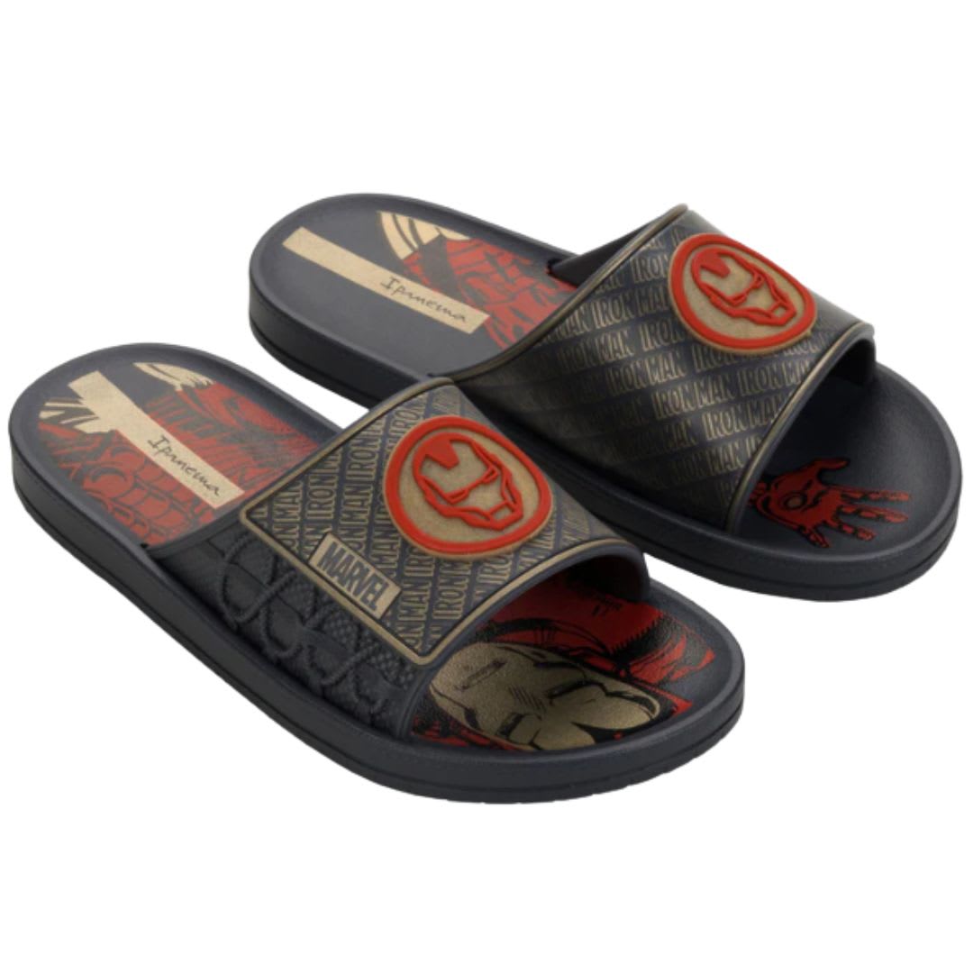 Sandalias Deluxe Iron Man Rojo Gris Niño2