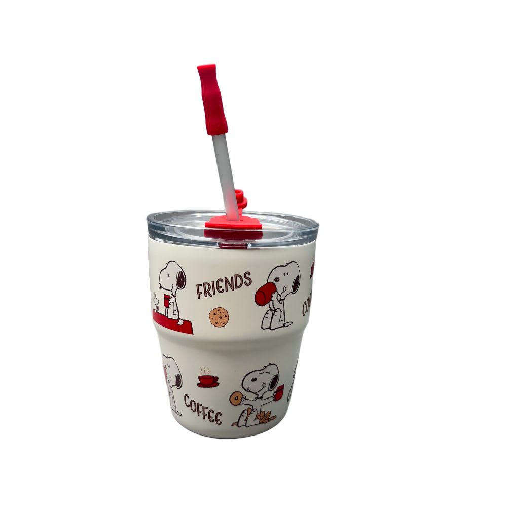 Mug Vaso Acero Termico Snoopy Para Cafe Blanco 480 ml4