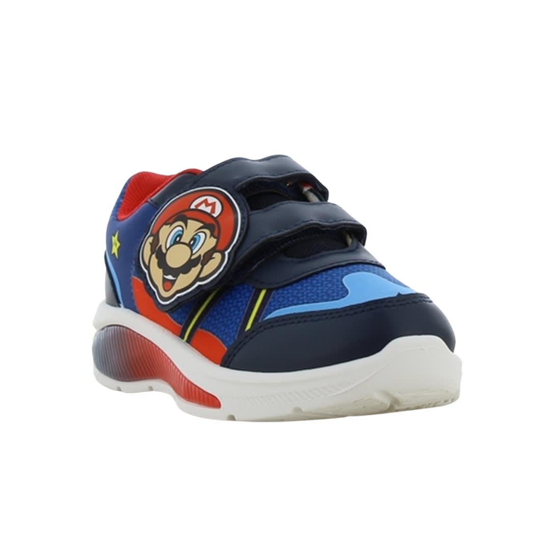 Zapatillas Niño Urbanas Mario Bros Rojo Con Luces2