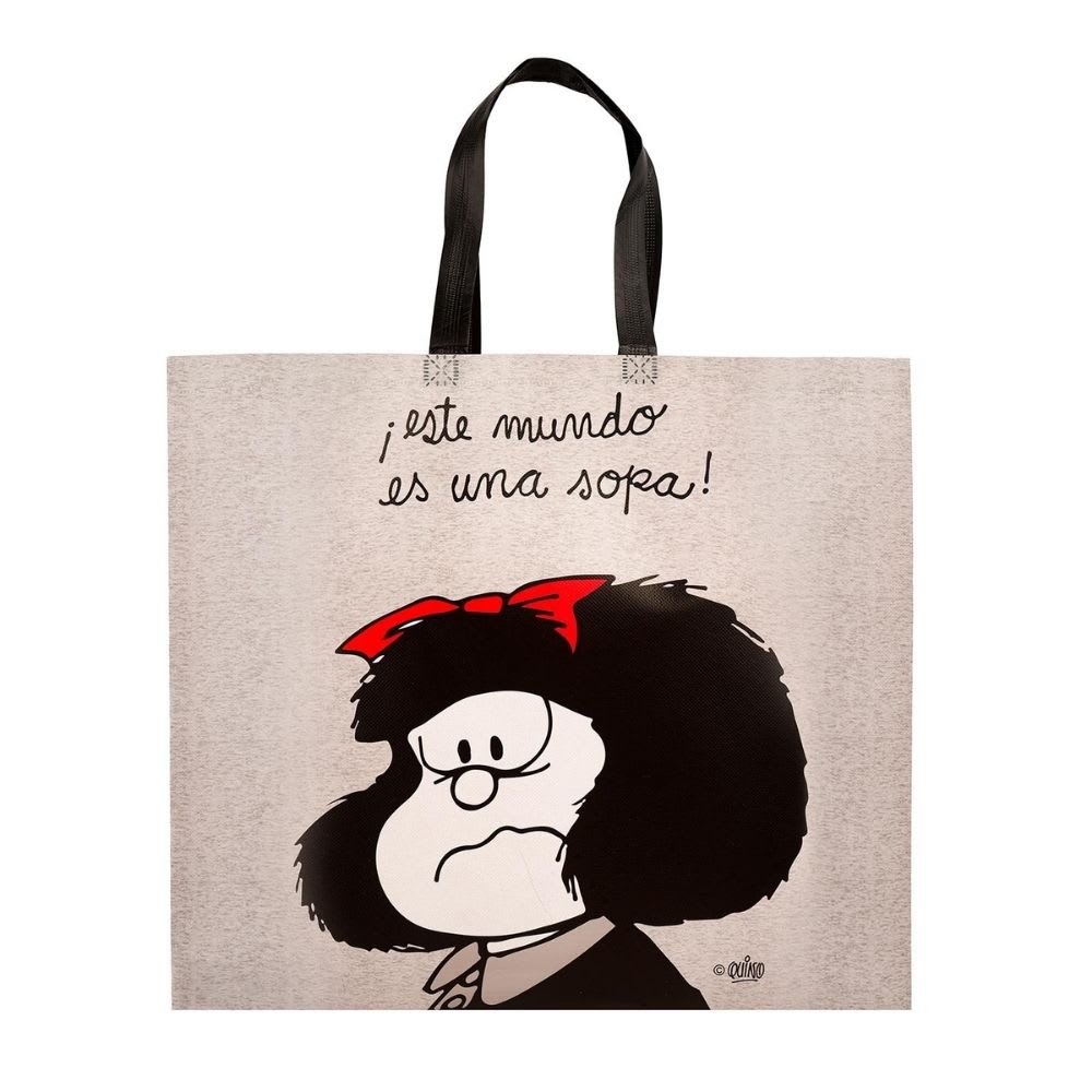 Bolsa Reutilizable Mafalda Gris 39 x 44 x 18 cm 0