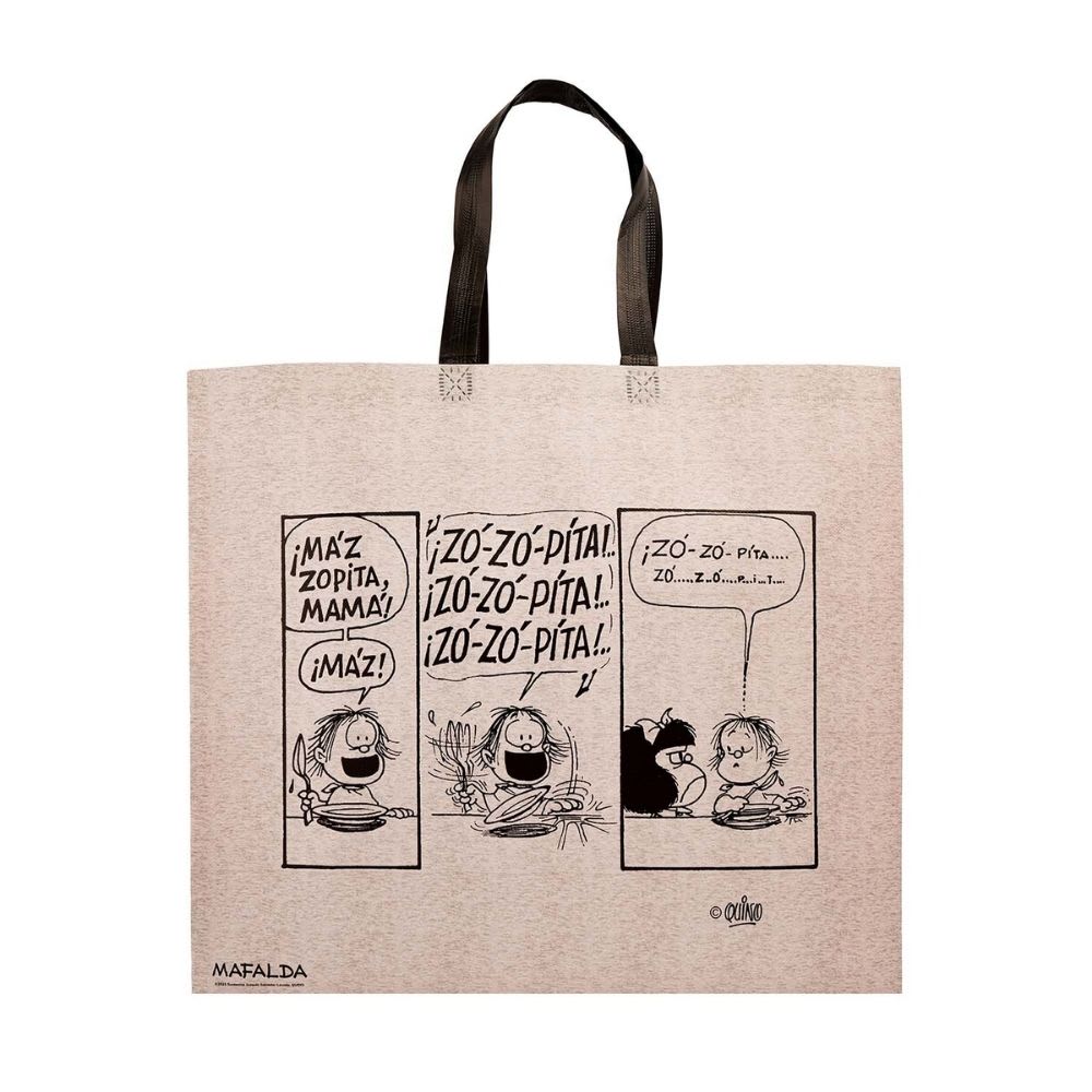 Bolsa Reutilizable Mafalda Gris 39 x 44 x 18 cm2