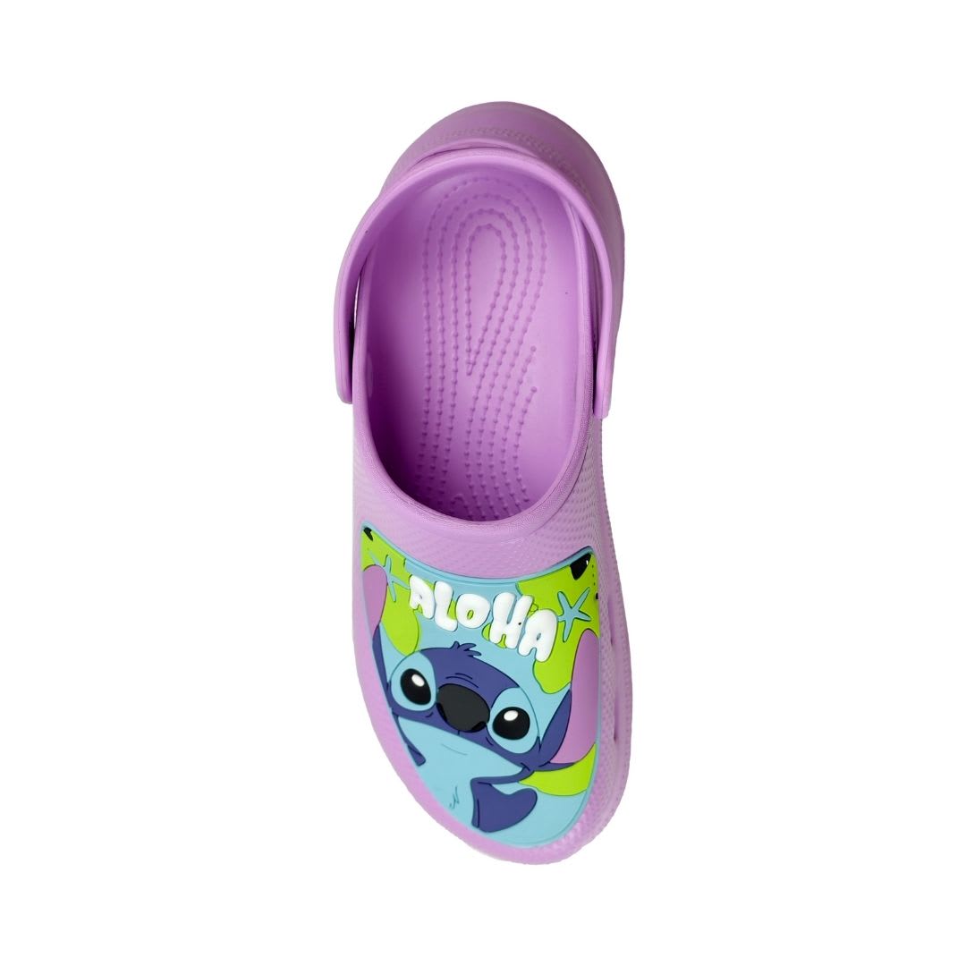 Sandalias Mujer Clog Casual Stitch Morado2