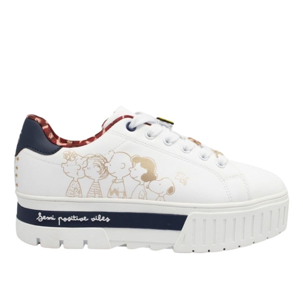 Zapatillas Mujer Casual Snoopy Blanco Azul 0