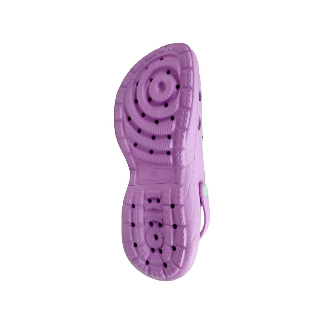 Sandalias Mujer Clog Casual Stitch Morado4