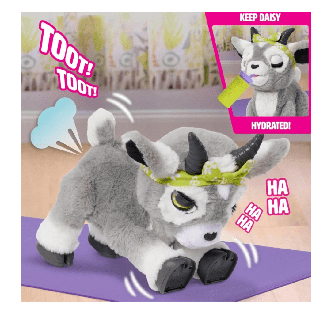 Peluche Interactivo Juguete Furreal La Cabra Daisy Yoga con sonidos y movimiento 29 cm3