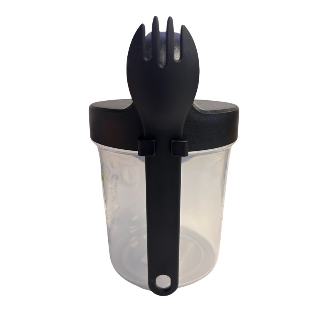 Taper con Cuchara Escolar Snoopy Blanco 560 ML2