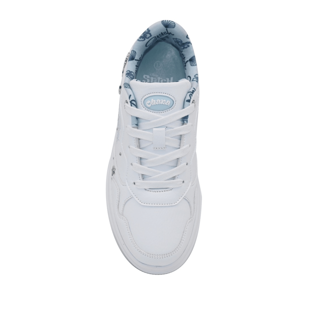 Zapatillas Mujer Urbana Stitch Blanco Celeste2