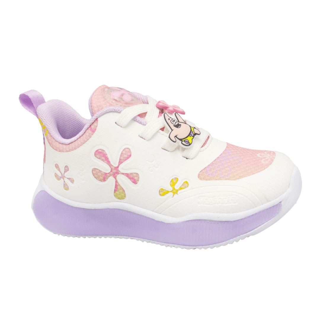 Zapatillas Patricio Estrella Bob Esponja Rosado Blanco Niña 0