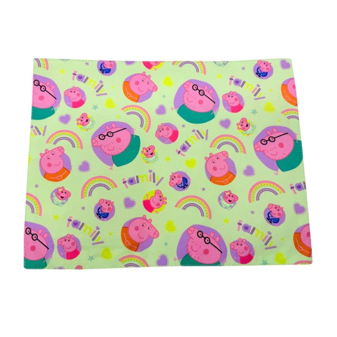Individual Reversible Escolar Peppa Pig y hermanita Evie 32cm x 25cm 0