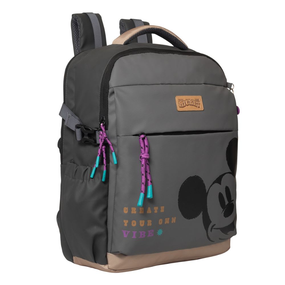 Mochila Oficio Disney Student Mickey Mouse Gris2