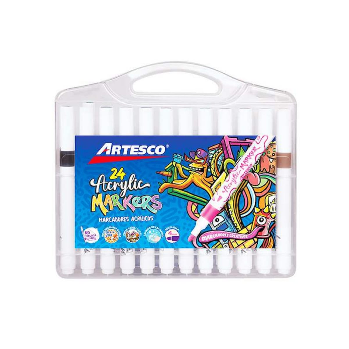 Pack Artesco 24 Plumones Acrilicos2