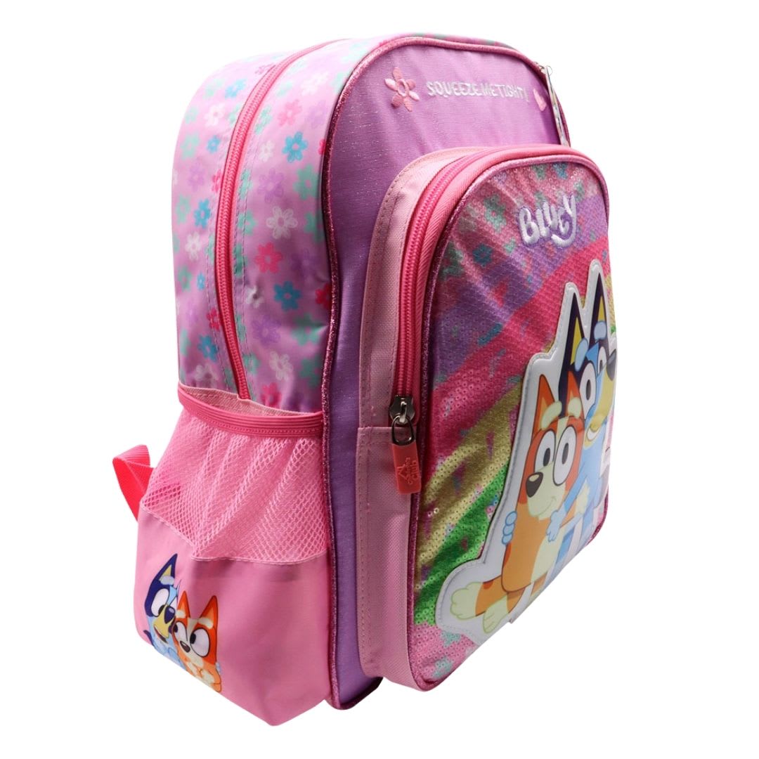 Pack Escolar Mochila Bluey Bingo Rosado Nido2