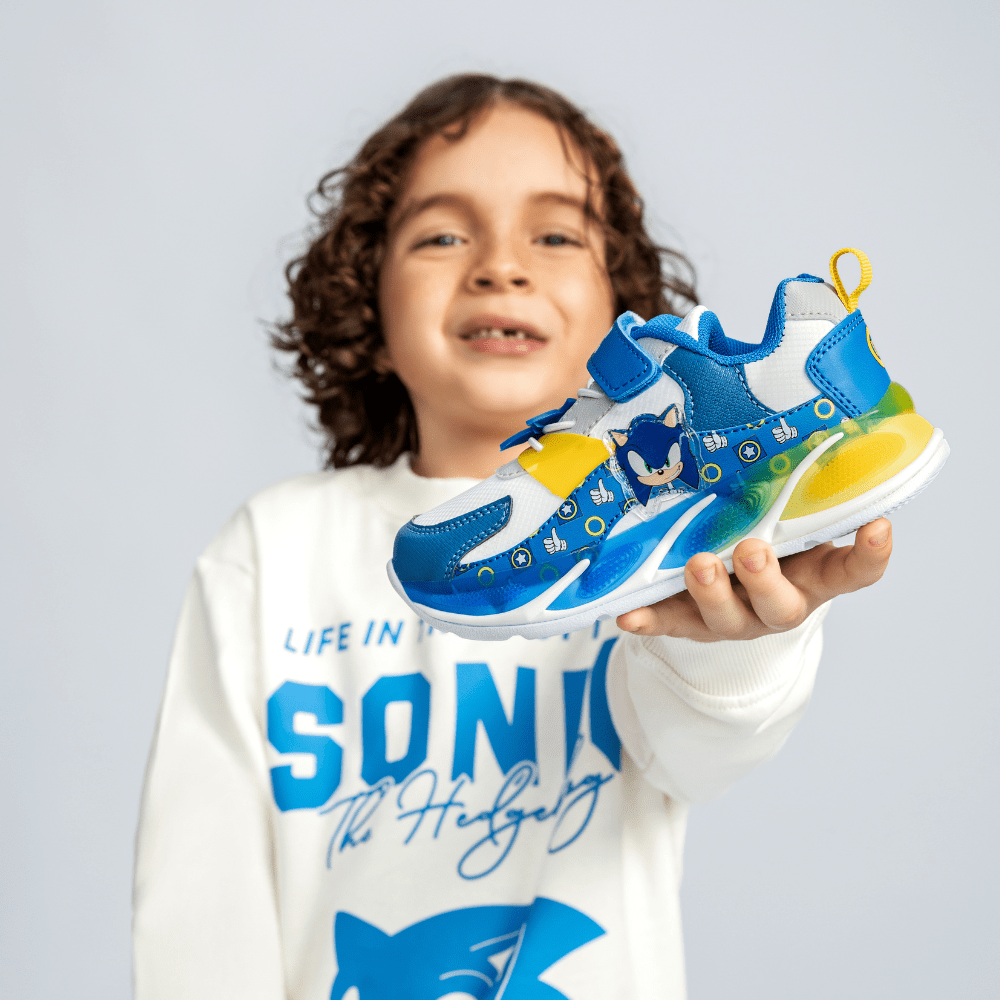 Zapatilla Casual Niño Sonic Azul Con Luces6