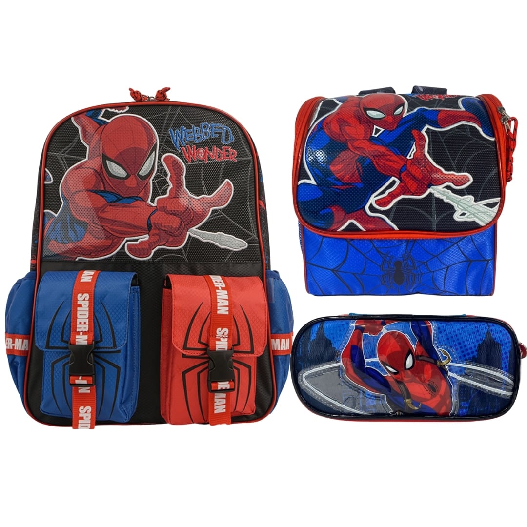 Pack Escolar Mochila Spiderman Araña Oficio 0