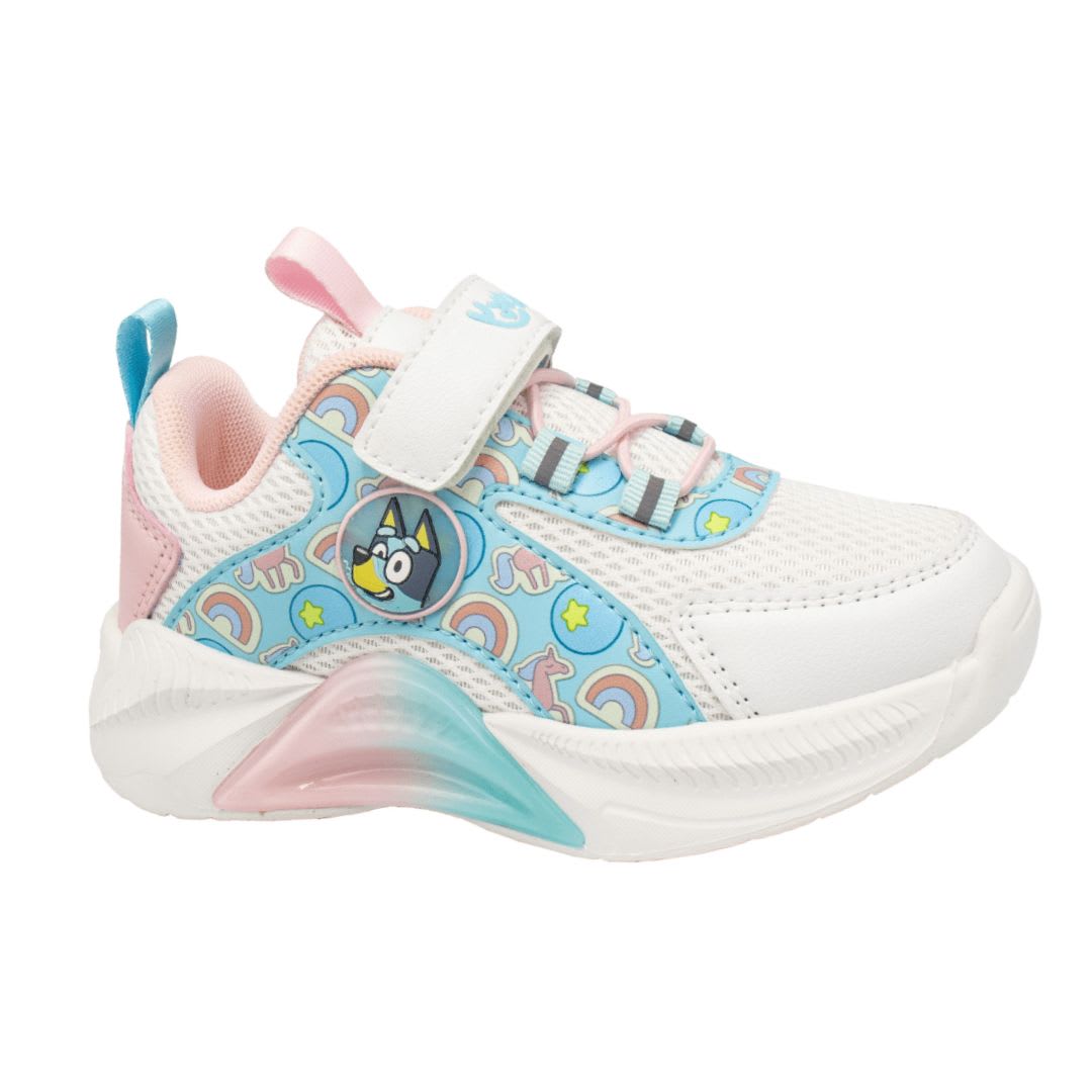 Zapatillas Bluey Celeste Blanco Niña con Luces 0