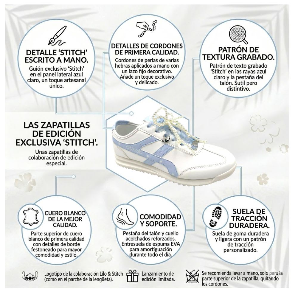 Zapatillas Casual Mujer Stitch Perlas2