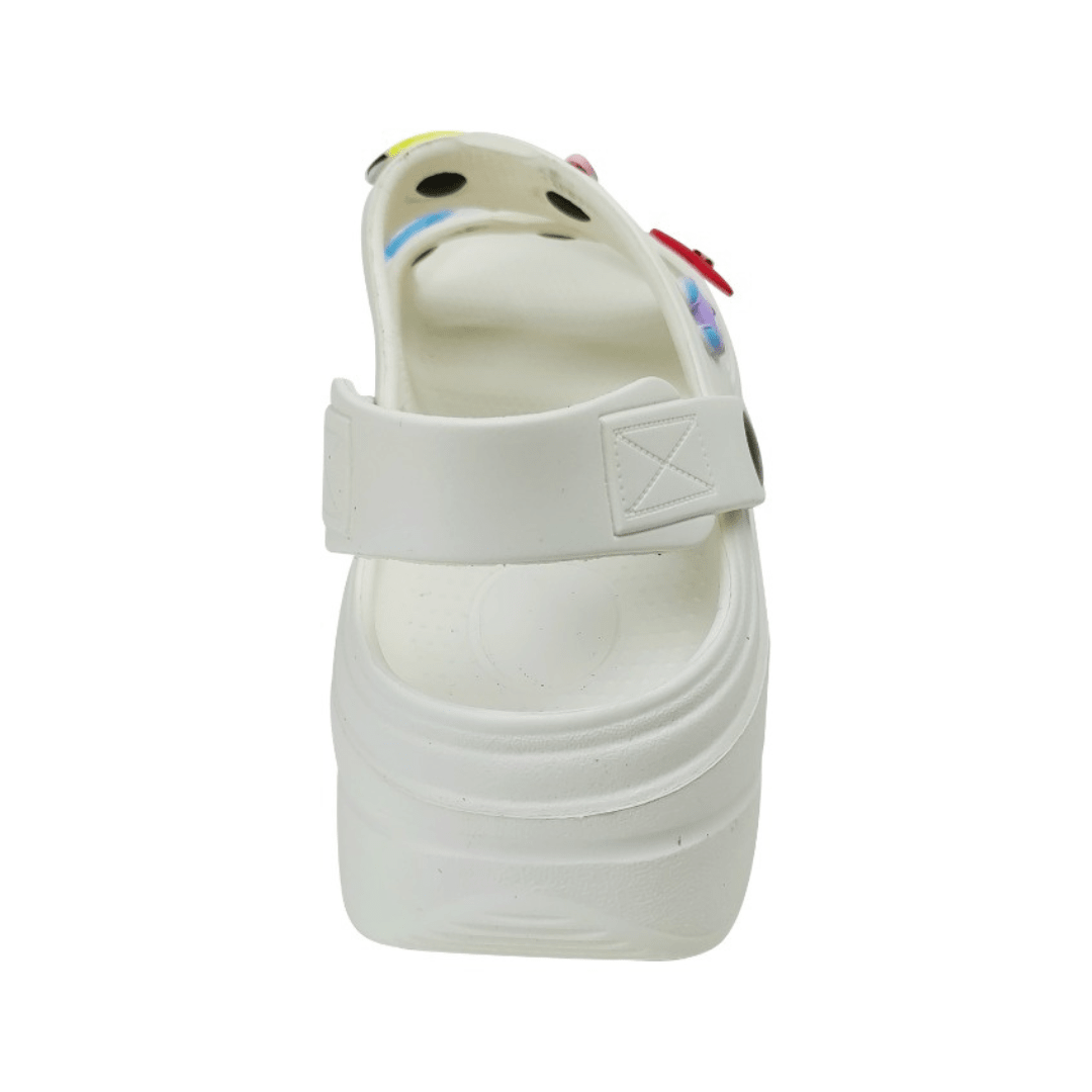 Sandalias Mujer Playera Plataforma BT21 Blanco2