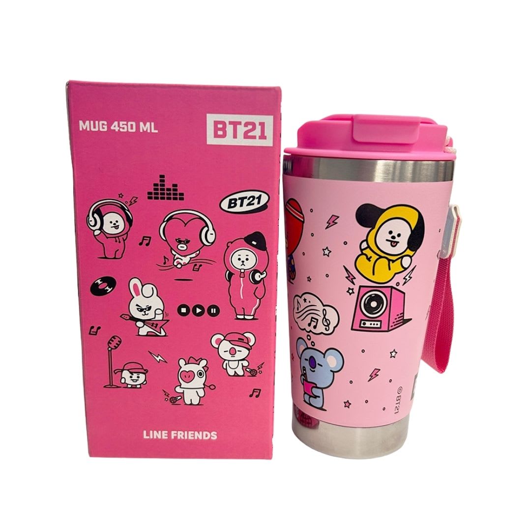Mug de Cafe Vaso BT21 Personajes Completos KPop Kawaii 450 ML4