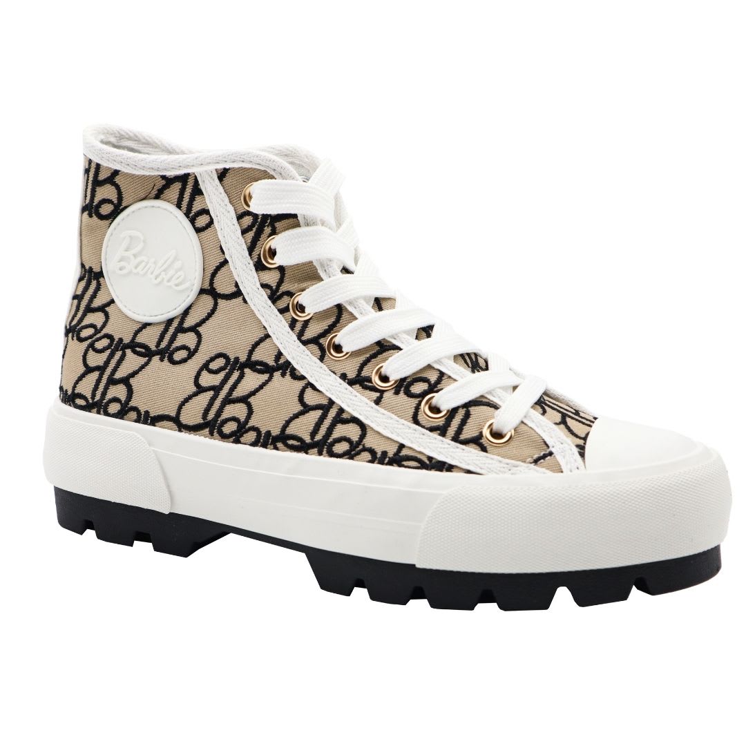 Zapatillas Mujer Barbie Botin Beige3
