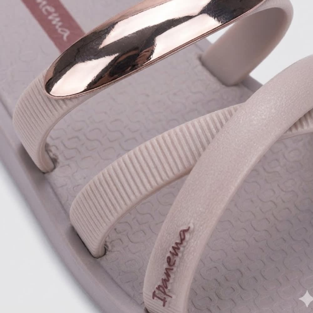 Sandalias Deluxe Mujer Ipanema Metal Chic Plateado5