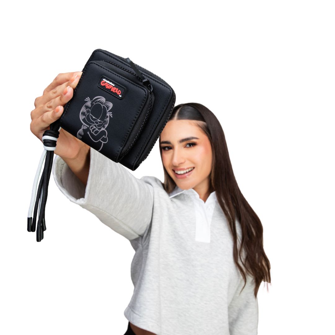 Billetera Garfield con Cierre y Asa Azul4