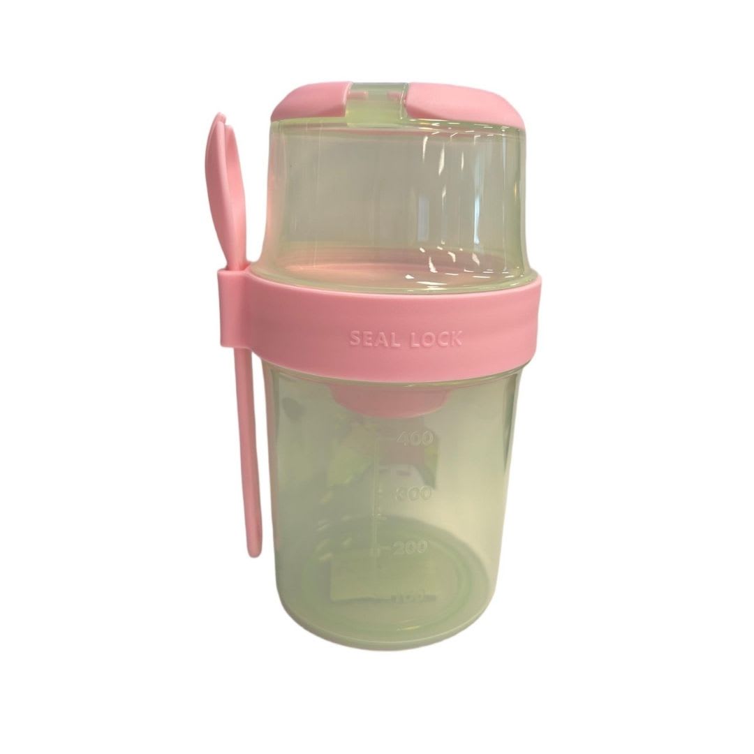 Vaso Yogurera Escolar Peppa Pig y hermanita Evie 310 ML + 560 ML2