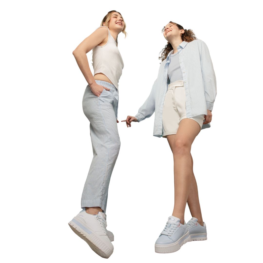 Zapatillas Mujer Stitch Casual Celeste6