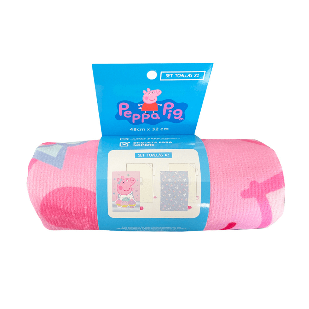 Set de toalla x2 Peppa Pig Cupcakes3