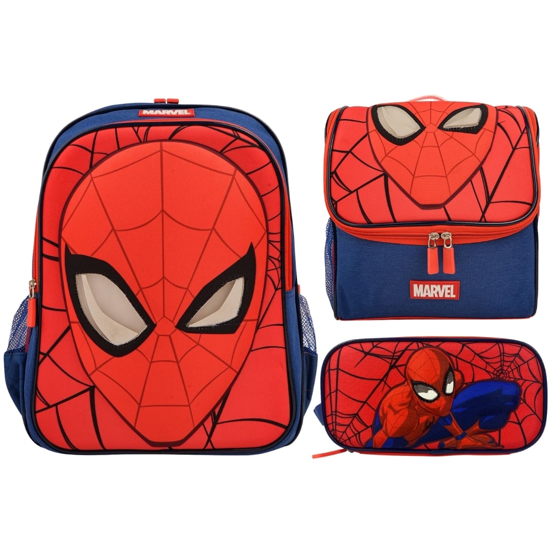 Pack Escolar Mochila Spiderman Mascara Oficio 0