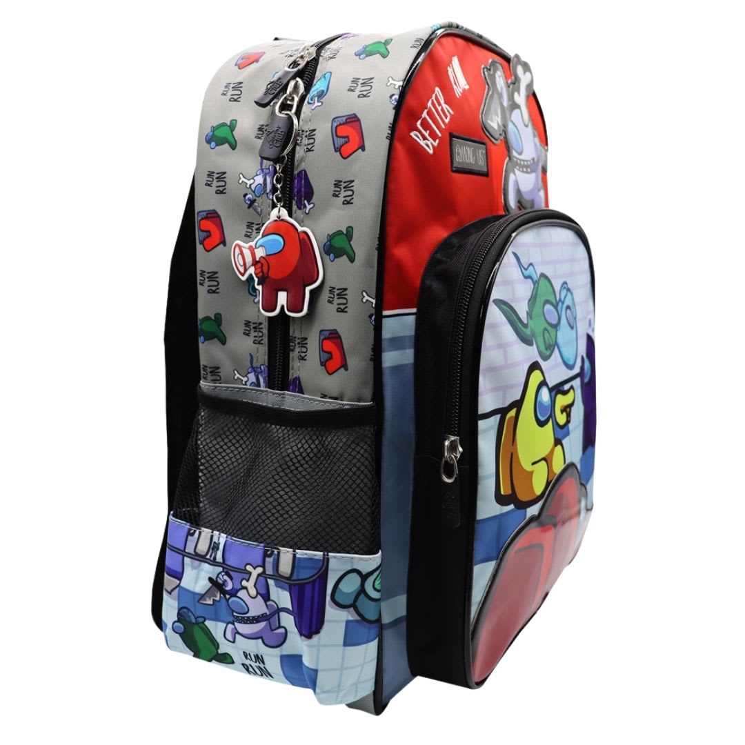 Pack Escolar Mochila Among Us Rojo Oficio2